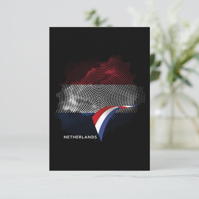 Cartão De Agradecimento Netherlands flag (Em pé/Frente)