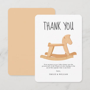 Cartão De Agradecimento Neutra de gênero minimalista do Chá de fraldas de 