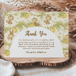 Cartão De Agradecimento Neutral Jungle Animals Wild One Birthday<br><div class="desc">A soft and charming safari-themed design featuring gentle watercolor animals surrounded by delicate wildflowers and botanical greenery. Sweet lions, giraffes, elephants, and zebras create a whimsical storybook scene in warm neutral tones of beige, cream, and soft sage. The elegant arch layout and botanical details give this design a timeless and...</div>
