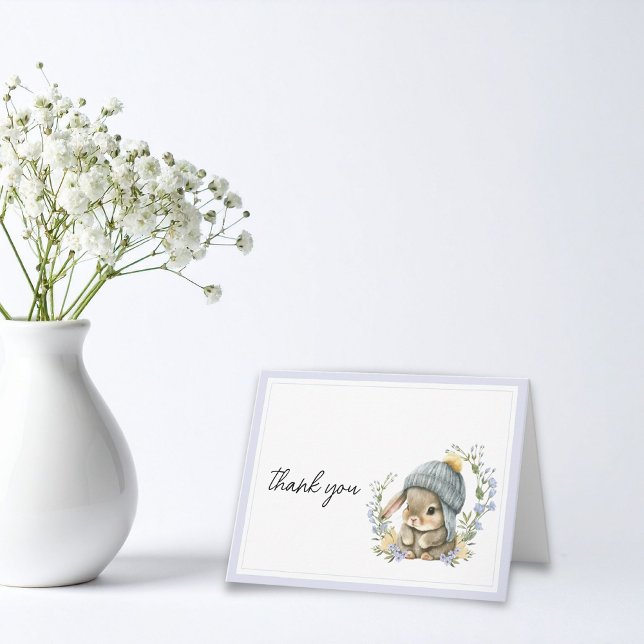 Cartão de Agradecimento Neutro Amigo da Floresta (Forest Friend Gender Neutral Thank You Card 1)