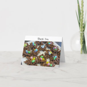 Cartão De Agradecimento Ninhos De Pássaros Chocolate Obrigado