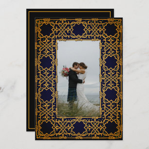 Cartão De Agradecimento Nó Celular Tecido ouro