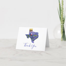 Cartão De Agradecimento No coração do Texas Obrigado Nota