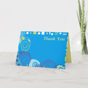Cartão De Agradecimento NOAH'S WAVES Bar Bat Mitzvah Thank You Card
