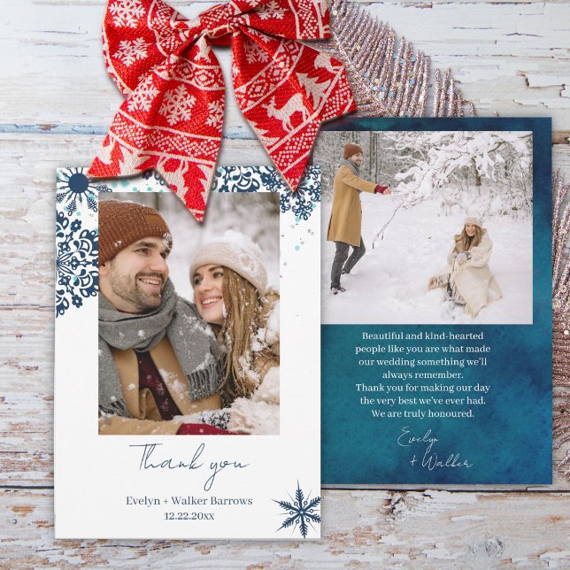 Cartão De Agradecimento Noite de inverno Obrigado (Criador carregado)