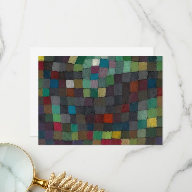 Cartão De Agradecimento Noite em N por Paul Klee (Frente/Verso In Situ)