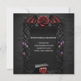 Cartão De Agradecimento Noite Eterna Casamento de Vampiro Gótico Romance S