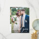 Cartão De Agradecimento Noiva da Caligrafia Moderna e Casamento Fotográfic (Frente/Verso In Situ)