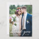 Cartão De Agradecimento Noiva da Caligrafia Moderna e Casamento Fotográfic (Frente)