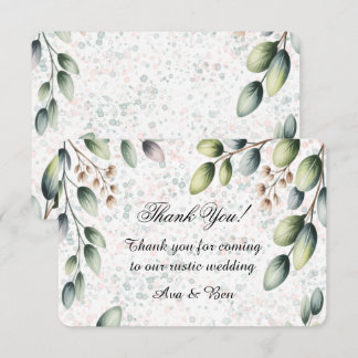 Cartão De Agradecimento Noivado com Tinta Alcoólica Eucalyptus Blush