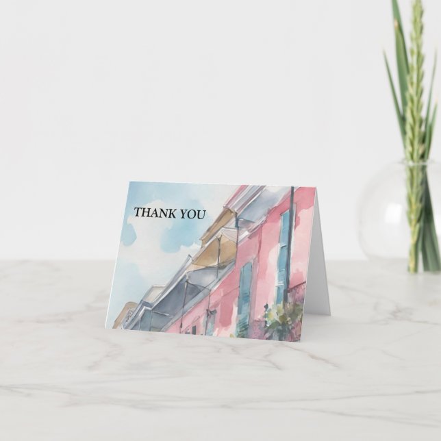 Cartão De Agradecimento NOLA inspirou obrigado (Frente)