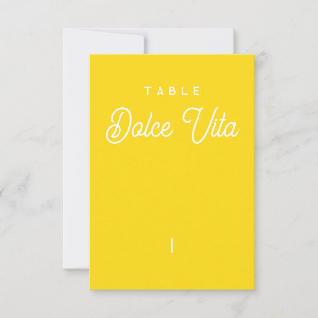 Cartão De Agradecimento Nom de table - Colorus - Jaune Citron (Frente)