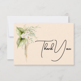 Cartão De Agradecimento Nome de etiqueta de Etiqueta de Papel de Borda Flo