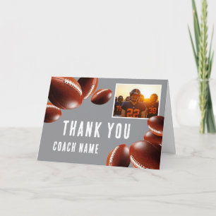 Cartão De Agradecimento Nome do Treinador de Futebol Americano Foto