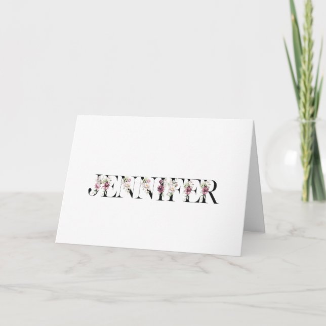 Cartão De Agradecimento Nome Jennifer (Frente)
