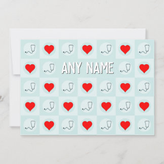 Cartão De Agradecimento Nome ou Texto Personalizado do Trabalhador de Enfe