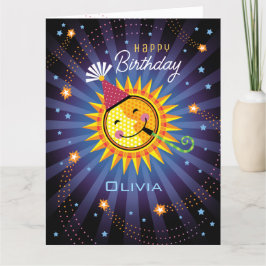 Cartão De Agradecimento Nome Personalizado Olivia Cute Birthday Card