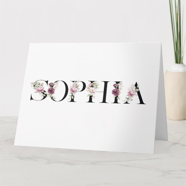 Cartão De Agradecimento Nome Sophia (Frente)