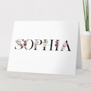 Cartão De Agradecimento Nome Sophia