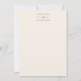 Cartão De Agradecimento Nomes de Casamento Personalizados Modernos Minimal