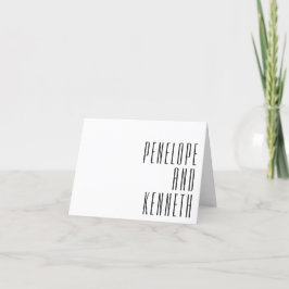 Cartão De Agradecimento Nomes Negros Casamento da Tipografia Retrópica Bra