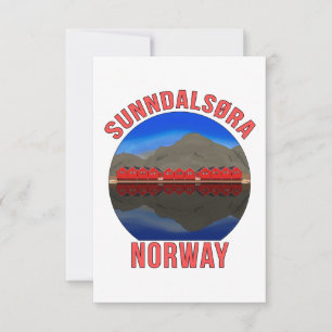 Cartão De Agradecimento Noruega Sunndalsøra Viagem Norueguês
