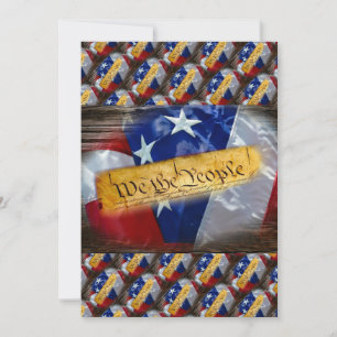 Cartão De Agradecimento Nós, A Bandeira Americana Da Pessoas