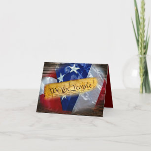 Cartão De Agradecimento Nós, A Bandeira Americana Da Pessoas