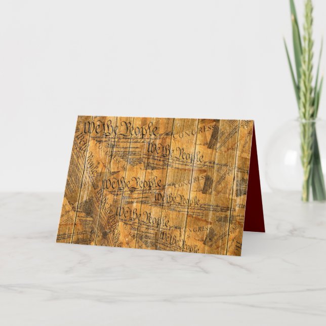 Cartão De Agradecimento Nós, A Constituição Pessoas Americana (Frente)