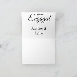 Cartão De Agradecimento Nós somos um casal noivo nome romântico sofisticad