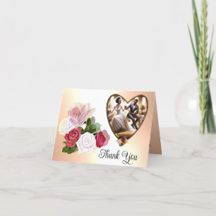 Cartão De Agradecimento Nossa Felicidade do Dia do Casamento Elegante