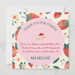 Cartão De Agradecimento Nossa Mensagem de Aniversário do Berry Sweet