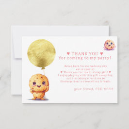 Cartão De Agradecimento Nossa Pequena Biscoita Fazendo UM Aniversário de 1