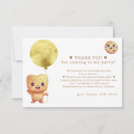 Cartão De Agradecimento Nossa Pequena Biscoita Fazendo UM Aniversário de 1