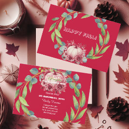 Cartão De Agradecimento Nossa Pequena primeiro aniversario de Abóbora, Ver