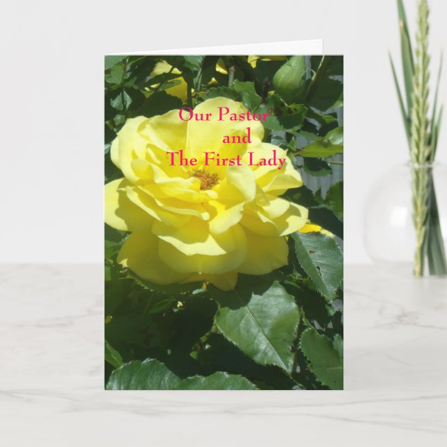 Cartão De Agradecimento Nosso Pastor e a Primeira-Dama (Frente)