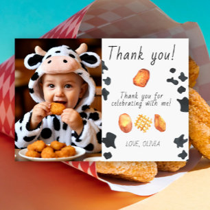 Cartão De Agradecimento Nosso Pequeno Nugget Aniversário Obrigado