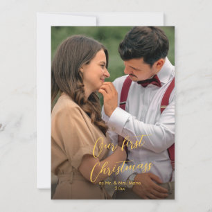 Cartão De Agradecimento Nosso Primeiro Script Chic de Natal - Christmass