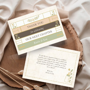 Cartão De Agradecimento Nosso Próximo Capítulo Chá de fraldas Storybook