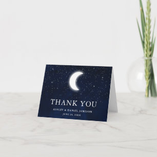 Cartão De Agradecimento Nota Celestial de Casamento Celestial