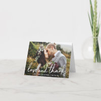Nota de Casamento de Obrigados e Amor com Script M