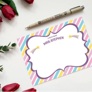 Cartão De Agradecimento Nota de Papel de Carta Personalizado de Professore