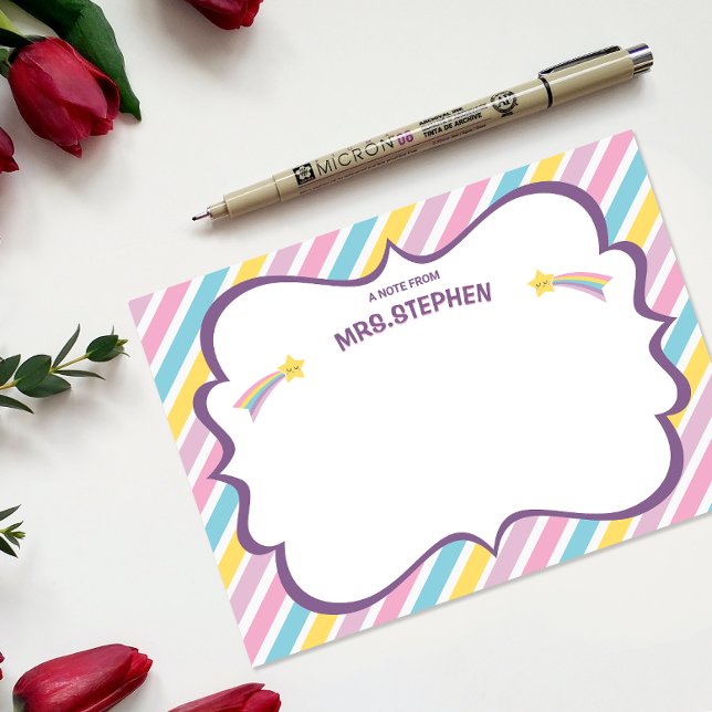 Cartão De Agradecimento Nota de Papel de Carta Personalizado de Professore (Criador carregado)