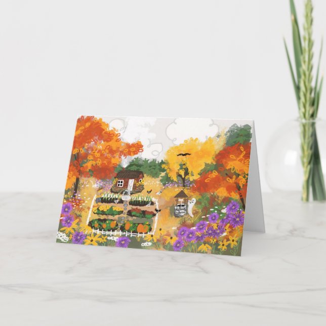 Cartão De Agradecimento Nota de queda dobrada (Frente)