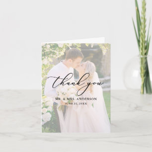 Cartão De Agradecimento Nota de Sobreposição de Fotografia do Delicate Cal