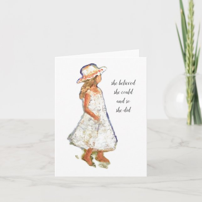 Cartão De Agradecimento Nota encorajadora (Frente)