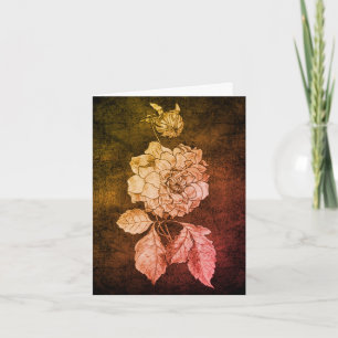 Cartão De Agradecimento Nota Personalizável de Peony Flower Art