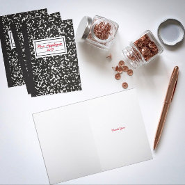 Cartão De Agradecimento Notebook de composição de professores