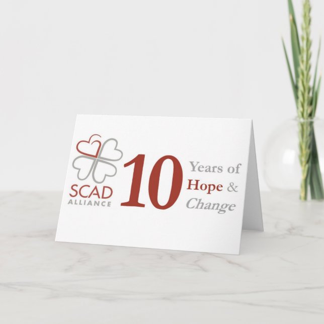 Cartão De Agradecimento Notecard do aniversário de 10 anos (Frente)