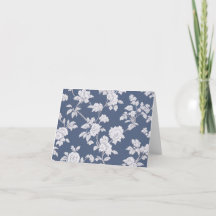 Notecard Floral azul